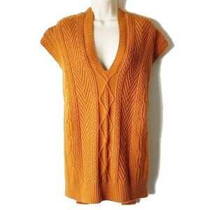NWT $98 Anthropologie Cable Knit Sweater Vest OS Brun